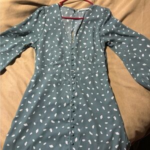 Abercrombie & Fitch Green Long Sleeve Dress